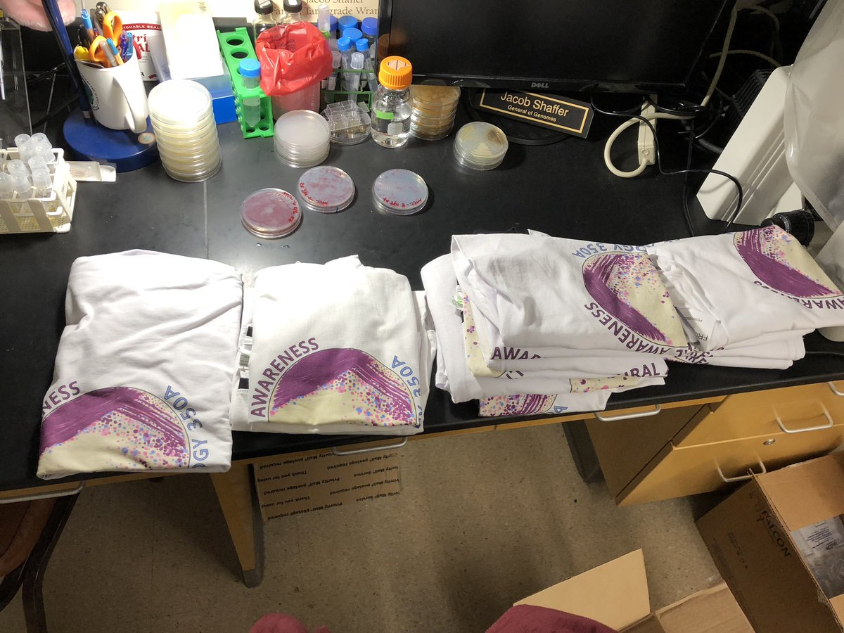 markowenmartin's tweet photo. #MicrobialCentrism shirts arrived for my #Bio350 #Micronauts. Looking forward to the photo op on Tuesday! @univpugetsound @ASMicrobiology https://t.co/rTw96ibLiG