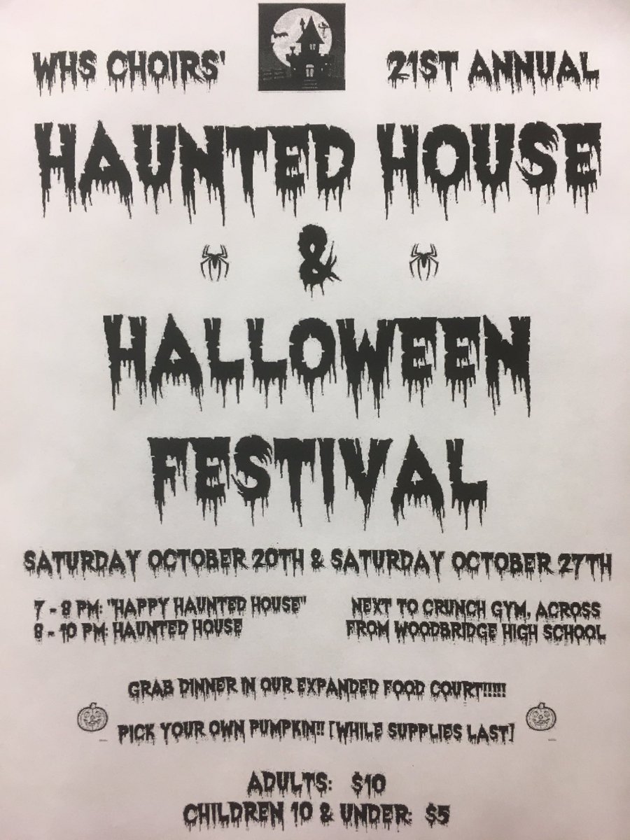 KellySargekel's tweet photo. Then later tonight it’s Opening Night for our WHS Choirs Haunted House &amp; Festival. I hope to (scare?) see you there! #boo2 #WeAreBarrons https://t.co/LvYuOgSnmv