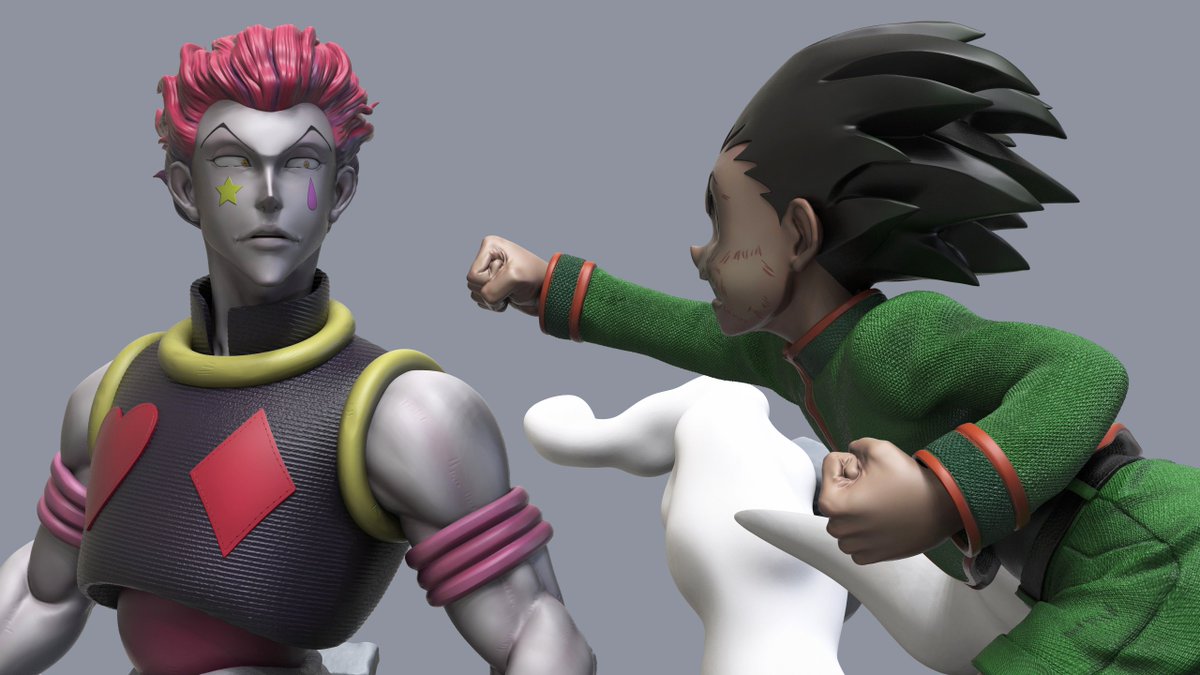Carlos3DFigures's tweet photo. Hunter x Hunter Gon vs Hisoka Diorama - Commissioned Work 1/6 ハンター×ハンター ゴン= フリークス ヒソカ モロウ #zbrush #hxh https://t.co/OSNs3AWMQh
