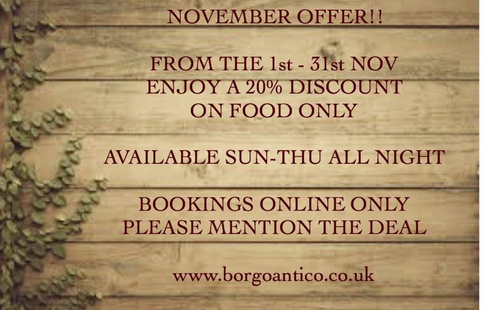 Check out our November offer!!