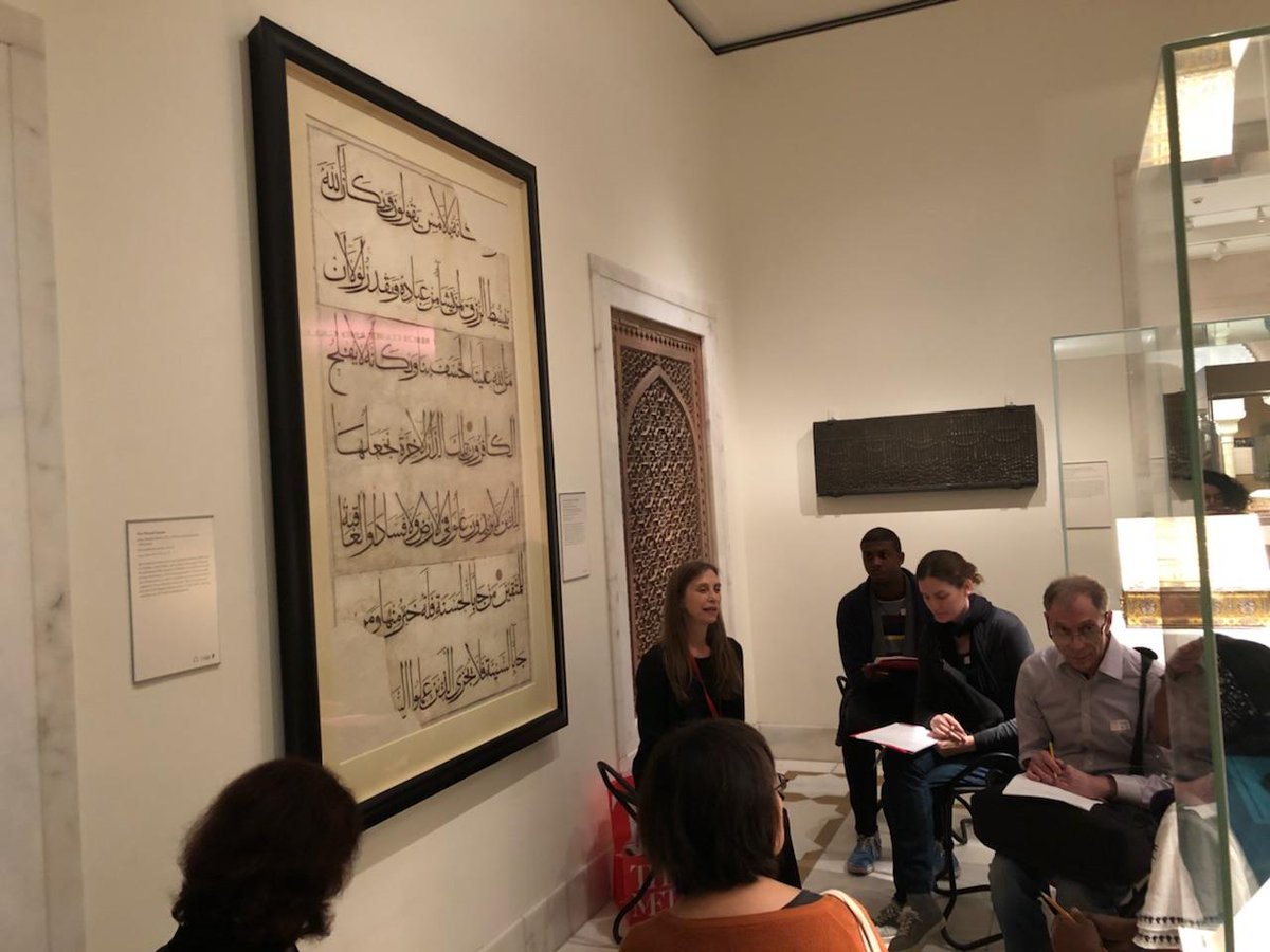 nyukevo's tweet photo. Today at our #SaturdaySeminar teachers are exploring themes and motifs in #IslamicArt #k12kevo @theMET @nyukevo #metk12 #NYUKevo https://t.co/vsrLasLDVb