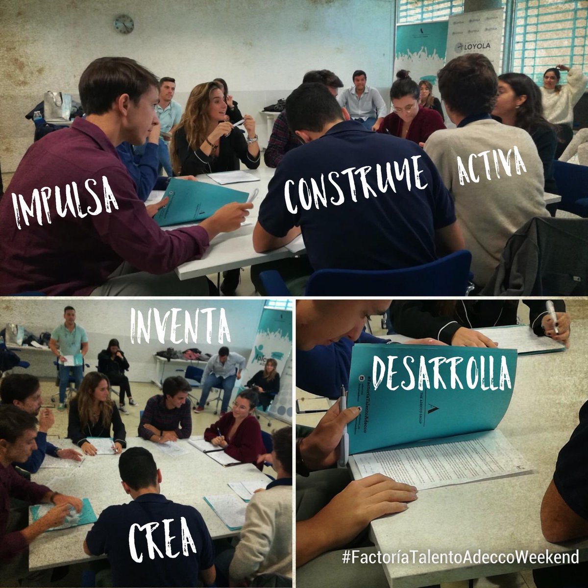 Impulsa. Construye. Activa. Inventa. Crea. Desarrolla ... Esto es solo el principio. El principio de una sociedad que busca cambiar el mundo 🌍 Conseguir que el talento y el trabajo en equipo sigan ganando campeonatos🥇 ¡Seguimos en <a href="/LoyolaAnd/">Universidad Loyola</a> con #FactoríaTalentoAdeccoWeekend