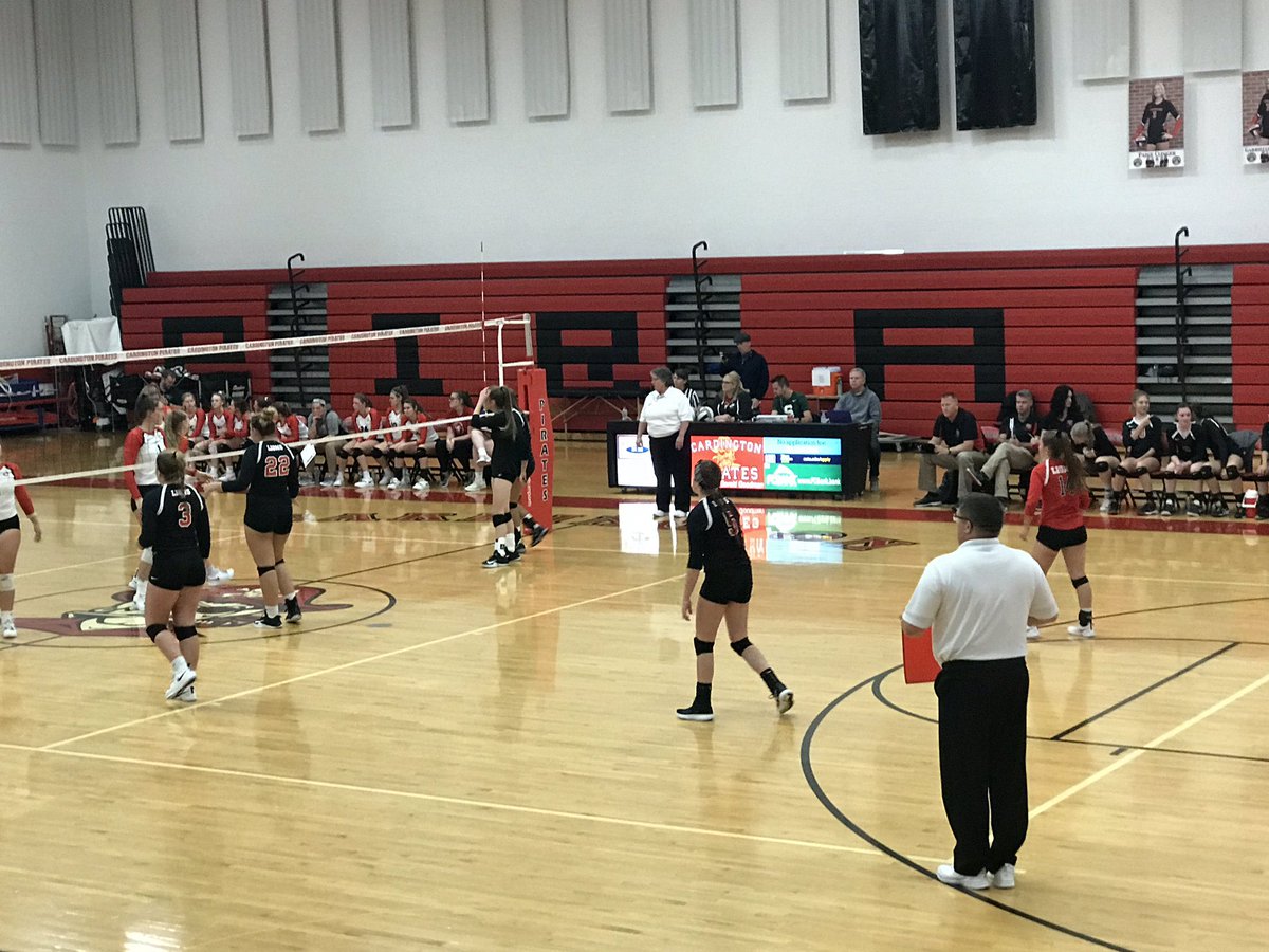 DrMattGallatin's tweet photo. The @LULions Volleyball team is ready to play. 5-5 early in the 1st. LETS. GO. LIONS. #LUHSPride https://t.co/DxrtrsDcVT