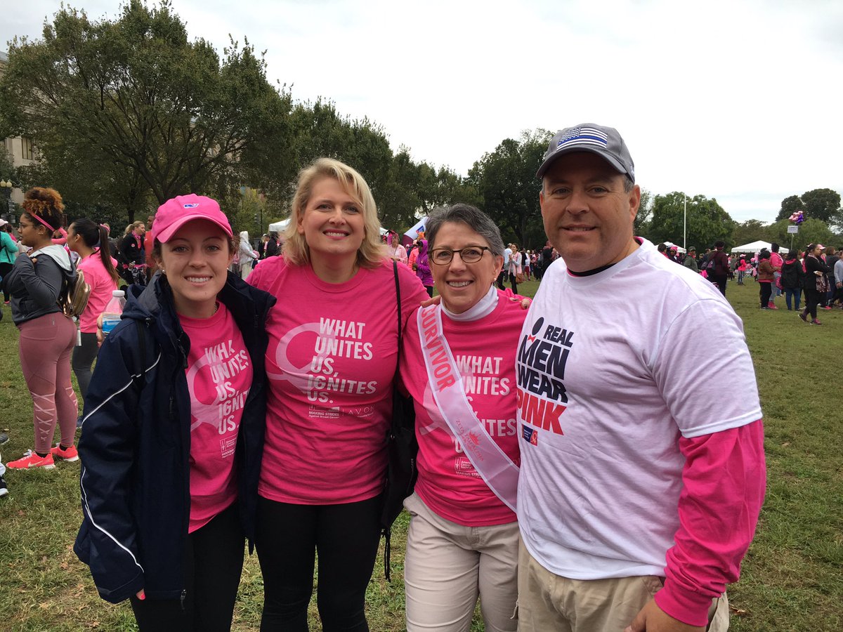 GayleRHerbert's tweet photo. Thank you survivor & #ACS Pacesetter Amy Larson and #realmenwearpink Paul Larson for your support of the DC Making Strides Against Breast Cancer walk today! Our love to all those impacted by breast cancer. #KCA2017 https://t.co/8yye52MgsO