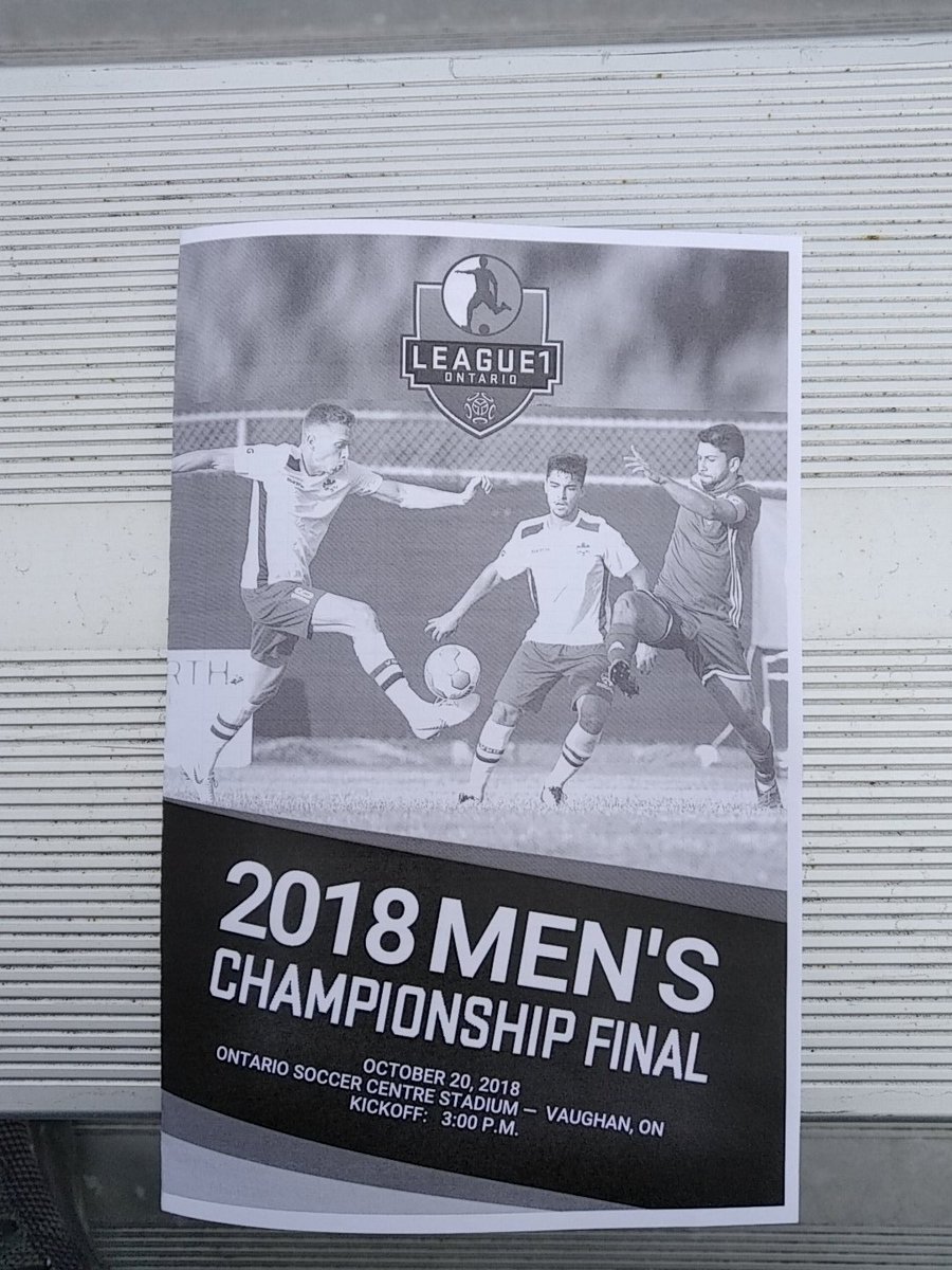 smale_ron's tweet photo. 2018 Men's Championship Final League1 Ontario. Woodbridge vs Vaughan.  Game time 3:00pm at the Soccer Centre Stadium. Looking forward to a competitive match.  The winner of this match gains a berth into the 2019 Canadian Championship Series.  Good luck to both teams.  Game on! https://t.co/WGDgdzpoIu