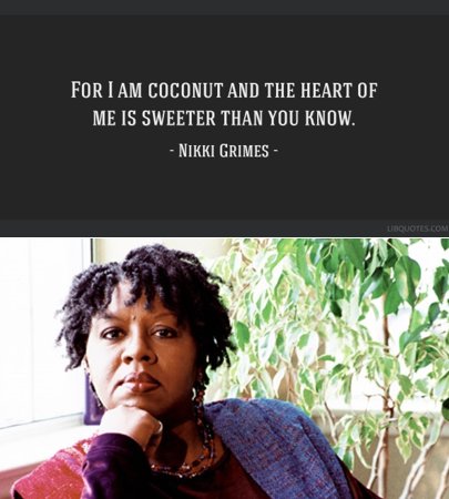 Happy birthday Nikki Grimes! You can find her books in the Children\s Section!  