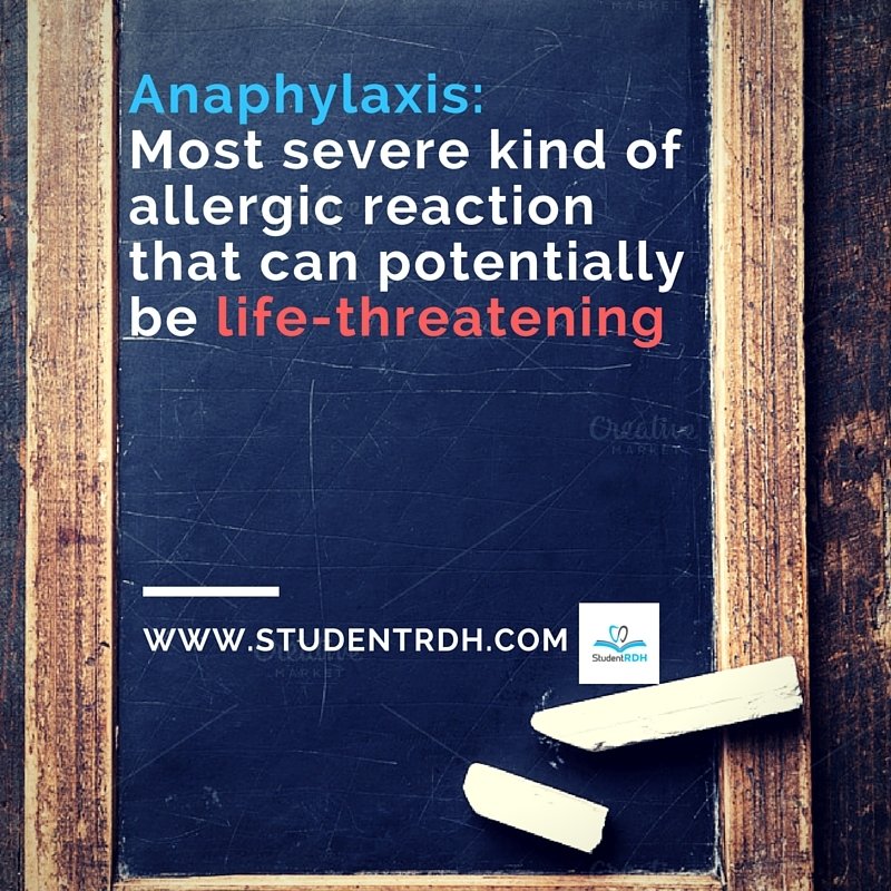 StudentRDH's tweet image. #SaturdayDefinitions #StudentRDH #Anaphylaxis
