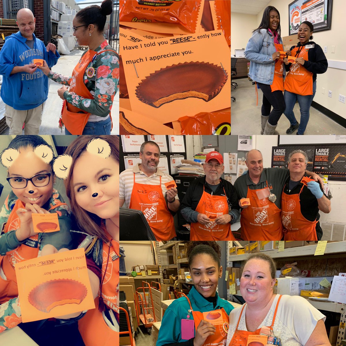 "Have I told you REESE-ently how much I appreciate you" #CAMandFreinds2018 #CashierAppreciation 🍫🧡