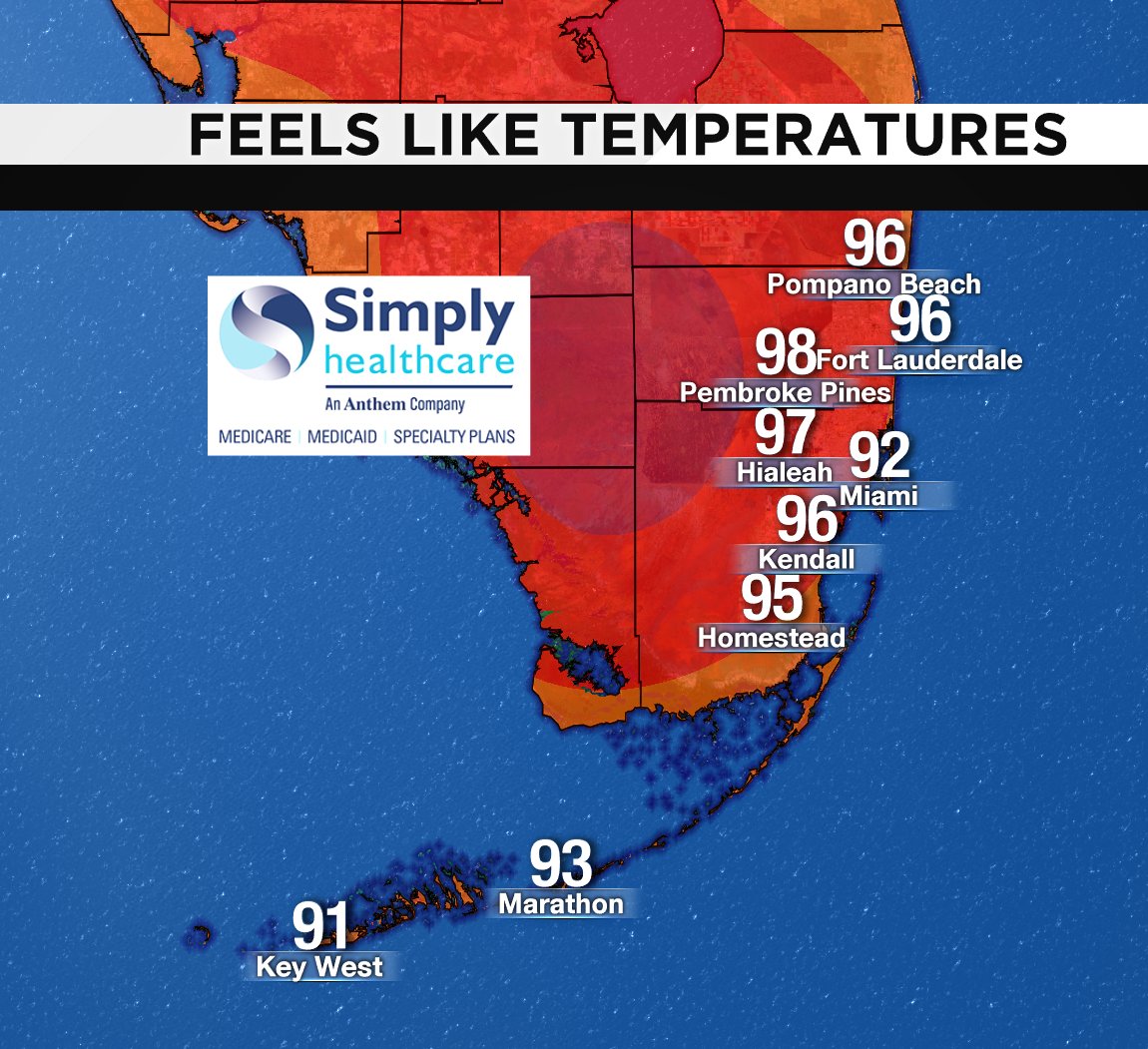 It's 3PM! Check out the heat index. #BROWARD #MIAMIDADE #FLKEYS Presented by Simply Healthcare https://t.co/N3As74caba