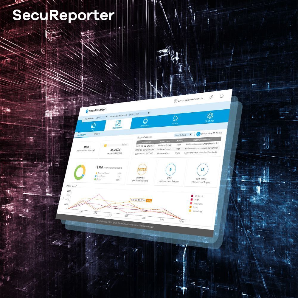 zyxel's tweet photo. #SecuReporter features a suite of analysis and reporting tools. Users can run customized report on-demand or on a regular schedule such as daily, weekly, and monthly. https://t.co/nOBm2rcrQW
#Cybersecurity #Nextgenfirewall #ATPFirewall #ZyxelSecurity #ZyxelATP https://t.co/tqiplfNwIL