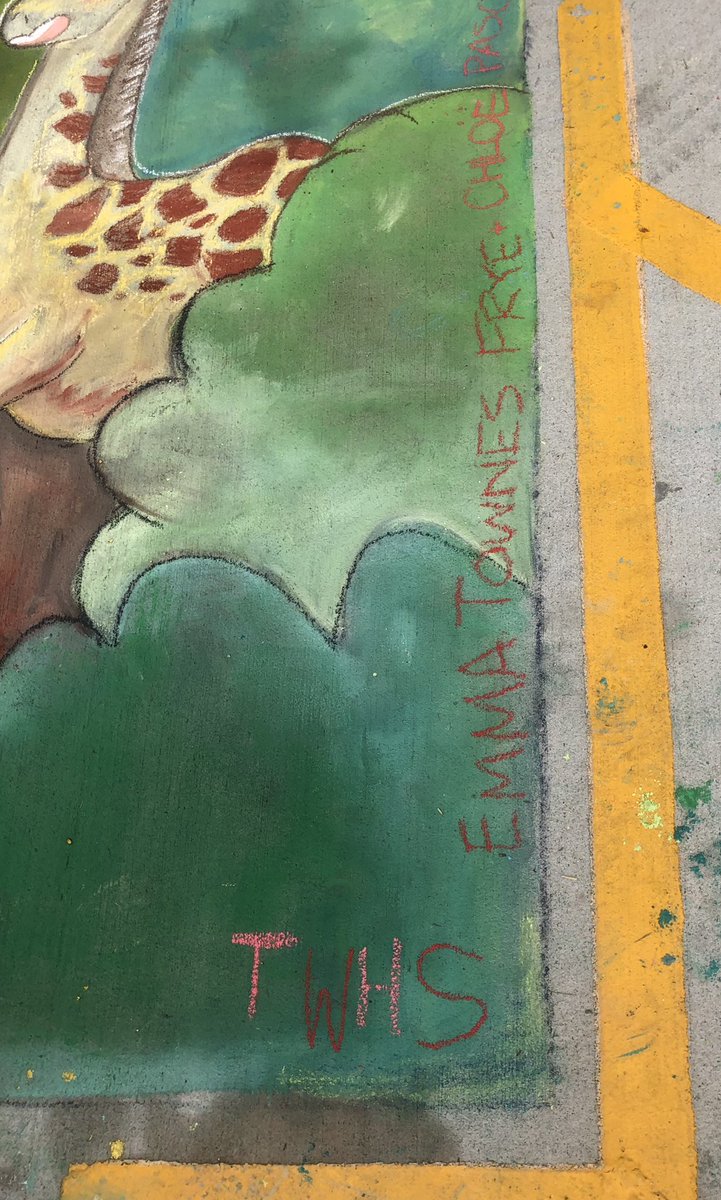 TWHS_ArtDept's tweet photo. Chalk mural complete! ❤️🎨 Way to go, ladies...looks great! #ConroeCreates #CISDinspires @TWHSCISD @ConroeFineArts https://t.co/yzfDf8aNrb