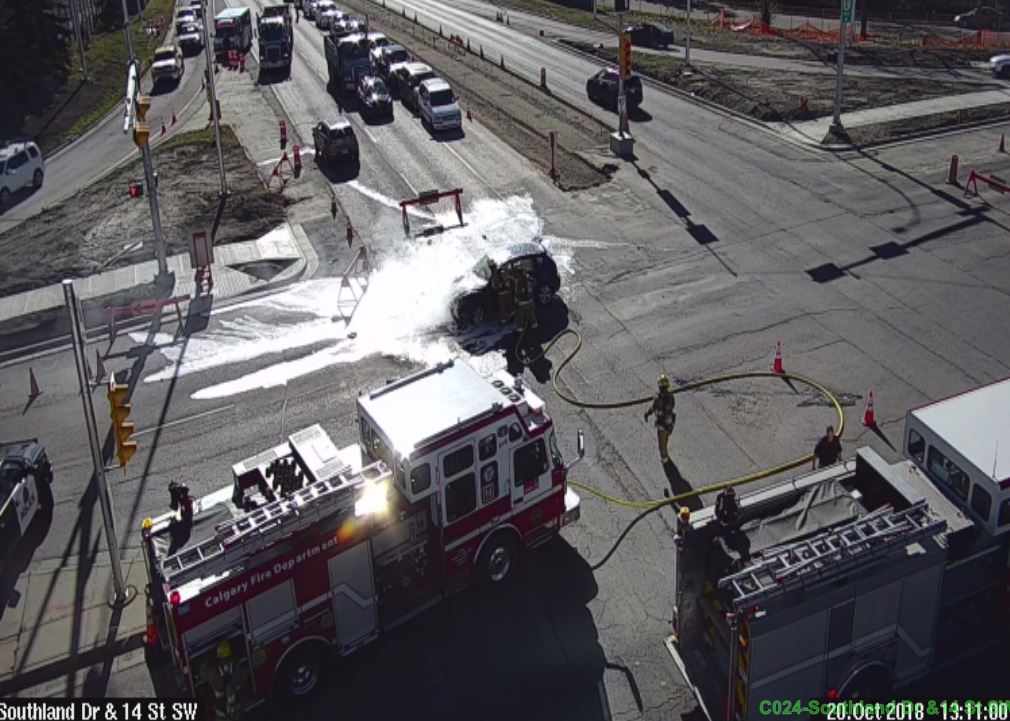 calgary, alberta Road Conditions with Driving and Traffic Flow