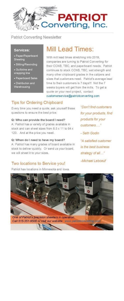 PatriotConvert's tweet image. Contact Patriot for all your board needs.