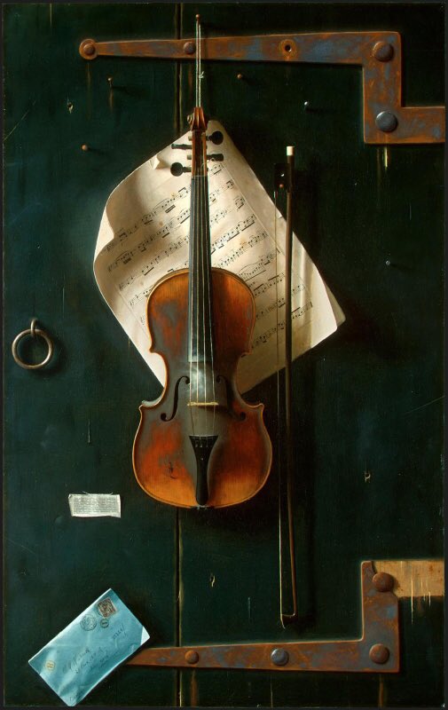 bzimm3's tweet photo. Absolutely love this painting! Old Violin by William Harnett found via @dailyartapp #art https://t.co/zWiSNaTB2u https://t.co/YWLTRzGYTb