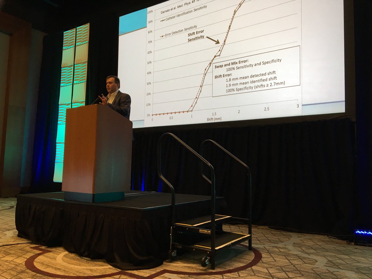 Elekta's tweet photo. Dr. Luc Beaulieu presenting on Electromagnetic tracking with Flexitron for #brachytherapy at our User Meeting in San Antonio. https://t.co/xbkbtRcWnd