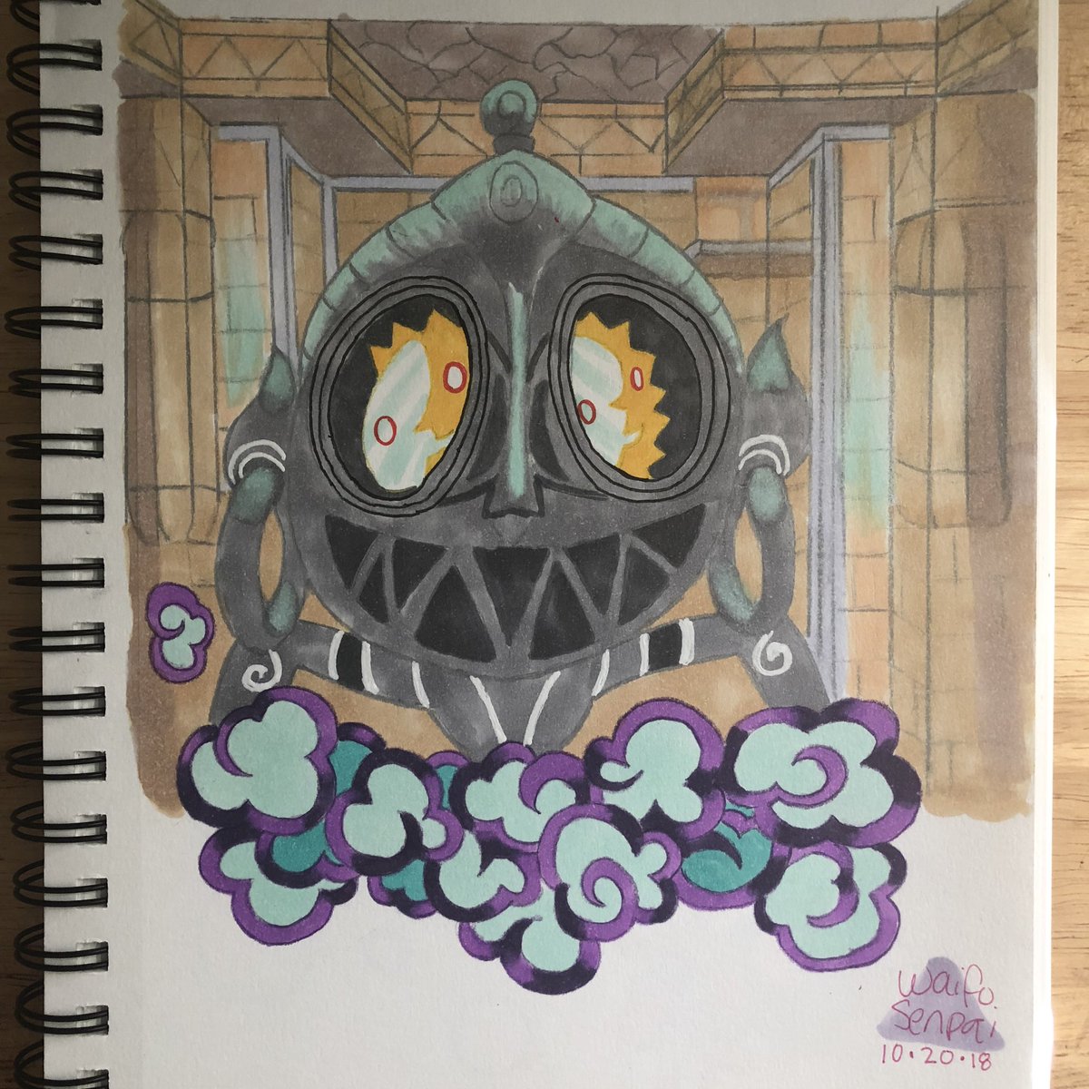 WaifuSenpai's tweet photo. Linktober Day 20 Temple: Earth Temple 
-House of the Dead-
#linktober #linktober2018 #windwaker #loz #art #spooky #dead #earthtemple #LegendofZeldawindwaker #ghosty https://t.co/uFCVwiy1zV