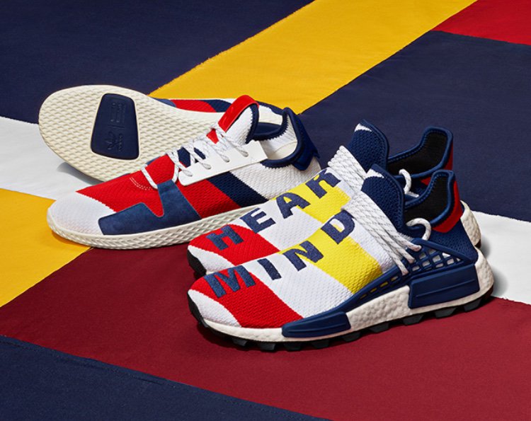 mbf24boutique's tweet photo. BBC x Pharrell x Adidas... Dropped today, who copped? #mbf24fashion #sneakerhead #sneakers #sneakerholics #sneakercon #sneakergallery #sneakersforsale 👟👌🏾#PharrellHU #hear #mind #pharrell #adidas #3stripes #fallfashion #fall2018 https://t.co/f2xmwJvf5x