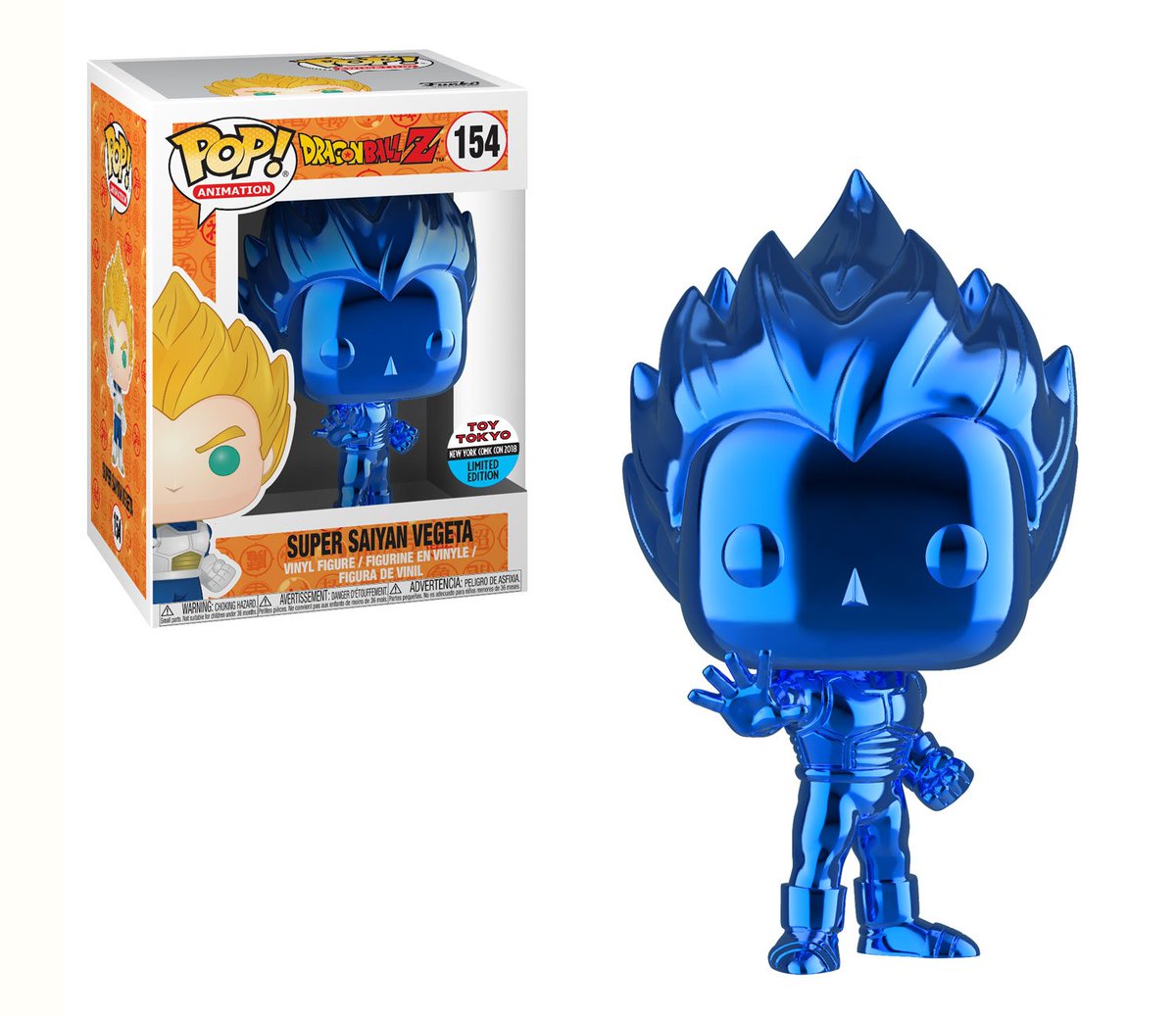 OriginalFunko's tweet image. RT &amp;amp; follow @OriginalFunko for a chance to WIN a NYCC Exclusive Chrome Super Saiyan Vegeta Pop! #DragonBallZ