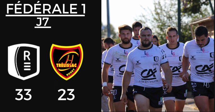 RennesRugby's tweet photo. ❗️🤩 MAGNIIIFIQUE ! Le REC dompte le vice-champion de France Trélissac, 2e de la poule ! Victoire 33-23. Performance exceptionnelle 🔥 https://t.co/ukMTFuPCt5