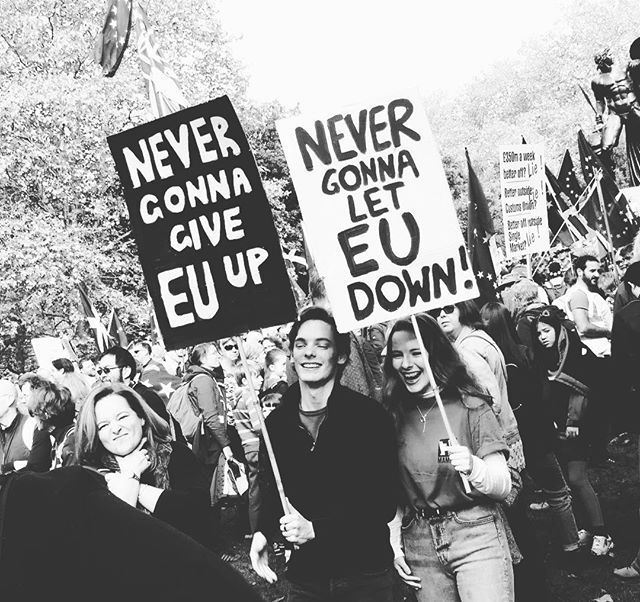 These two had our favourite placards at today’s #peoplesvotemarch.  1% of the population turned out for this and we can only hope our voice was heard. ift.tt/2ymE760