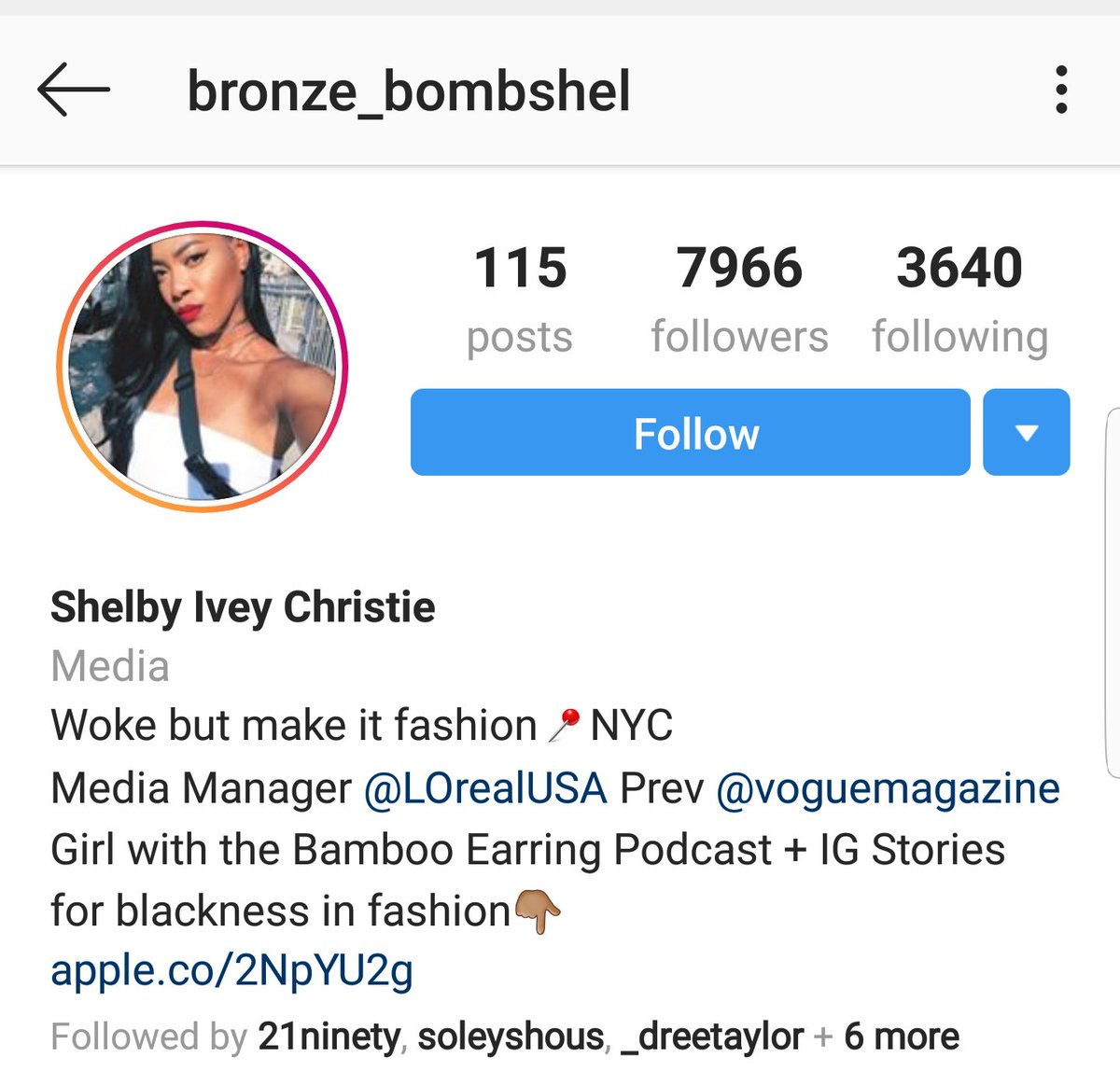 Shelby Ivey ChristieIG: bronze_bomnshellMediaMedia Manager at LOrealUSAHost of Girl With the bamboo earring podcast