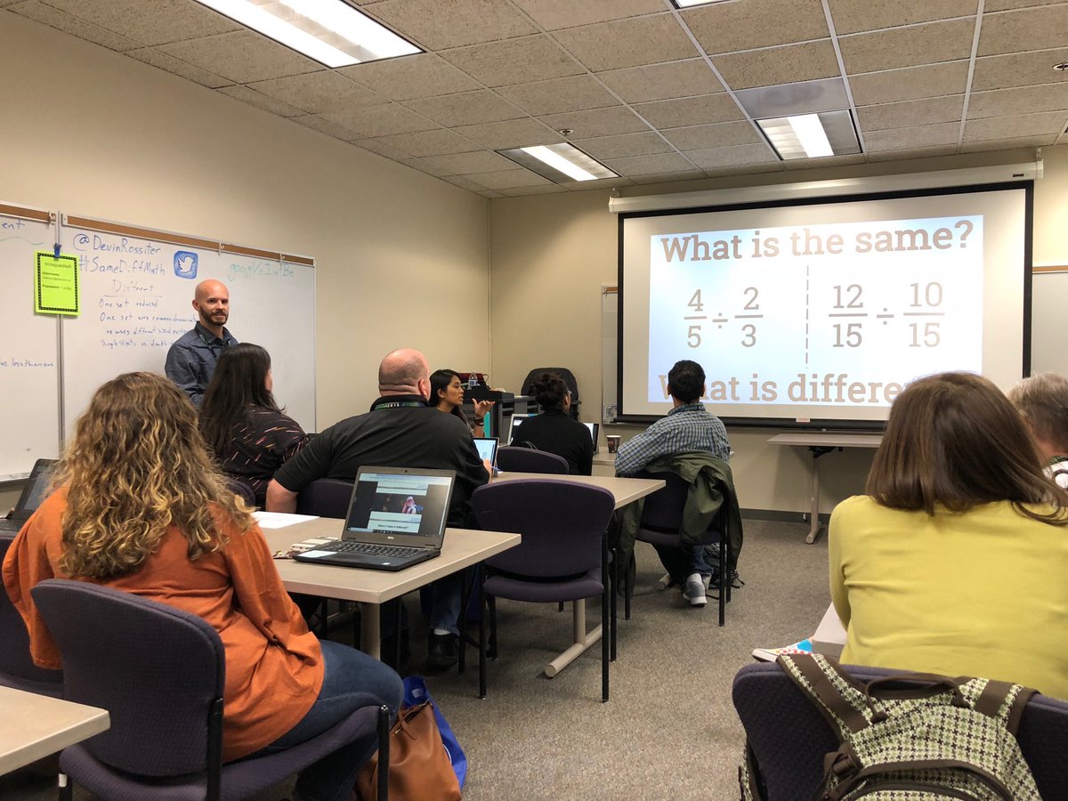⁦<a href="/DevinRossiter/">Devin Rossiter</a>⁩ is breaking down #samediffmath with teachers at #MATHCON ⁦<a href="/ScoeMATHCON/">MATHCON</a>⁩