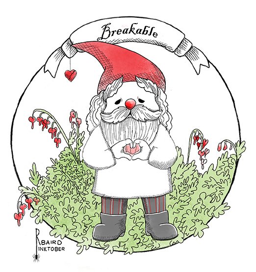 robertabaird's tweet photo. But there will come a time, you’ll see, with no more tears.
 And love will not break your heart, but dismiss your fears.
 Get over your hill and see what you find there,
 With grace in your heart and flowers in your hair
 _Mumford and Sons
 #inktober2018 #inktober #breakable https://t.co/fonzJdL3wv
