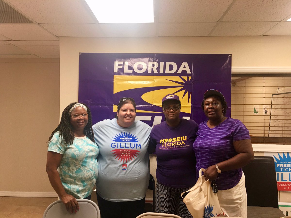 1199SEIUFlorida's tweet photo. Hitting the streets of Tampa, St. Petersburg and across Florida this weekend to help get out the vote for candidates who believe in our freedom to pursue our dreams and take care of our families. #Vote4FreedomFL https://t.co/Oqchky50hv