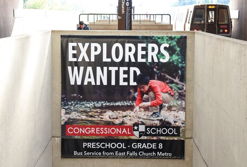 Ride the metro? Maybe you've seen our new ad at the East Falls Church Metro! Tell your friends to join us for an upcoming open house! bit.ly/2JawJPl