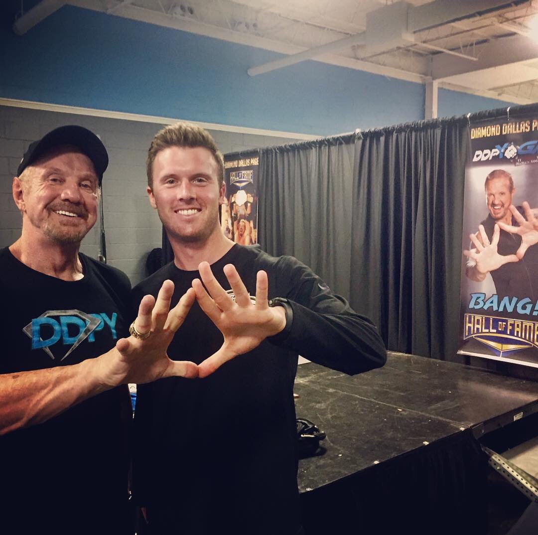 _mlittle's tweet image. We hittin them with that Diamond Cutter...and some yoga. @RealDDP @WWE