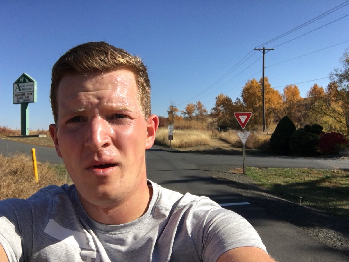 Exhausted picture of me running through Pullman, WA 