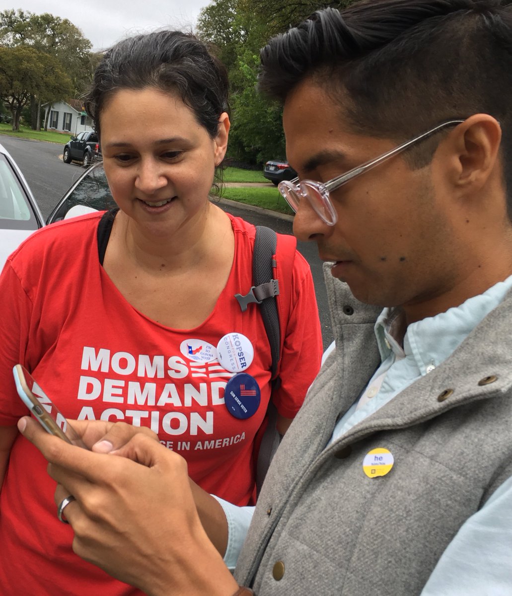 HRC on the ground in Austin, Texas to turn out the vote.