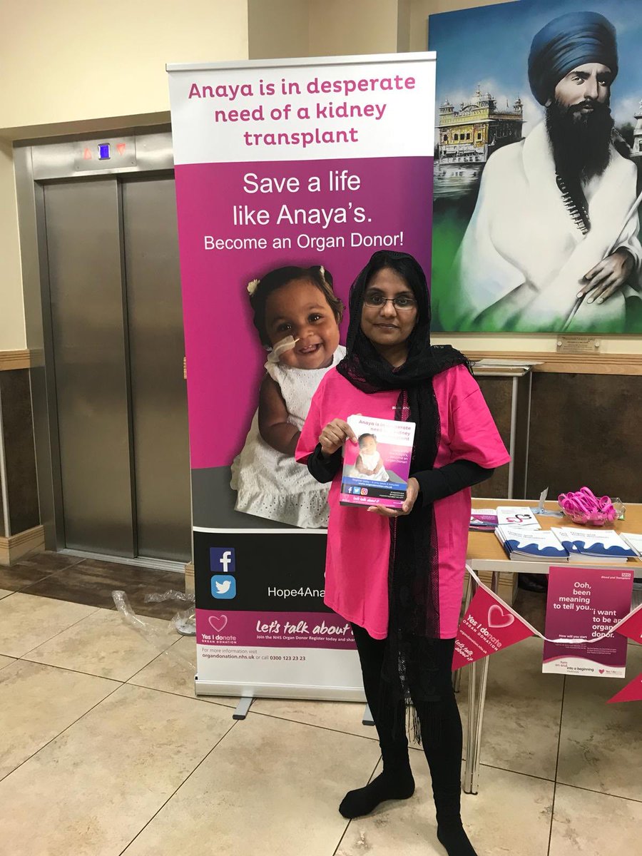 Hope4Anaya's tweet photo. Off to a great start with @sandieshokar talking to the sangat @GNGSmethwick about the importance of organ donation.  

If you missed us, don’t worry we’ll be at Soho Road, Birmingham tomorrow from 12-5pm. @Hope4Anaya @NHSOrganDonor @share_wishes #shareyourspare #1donorsaves9lives https://t.co/c8q5n2cNfm