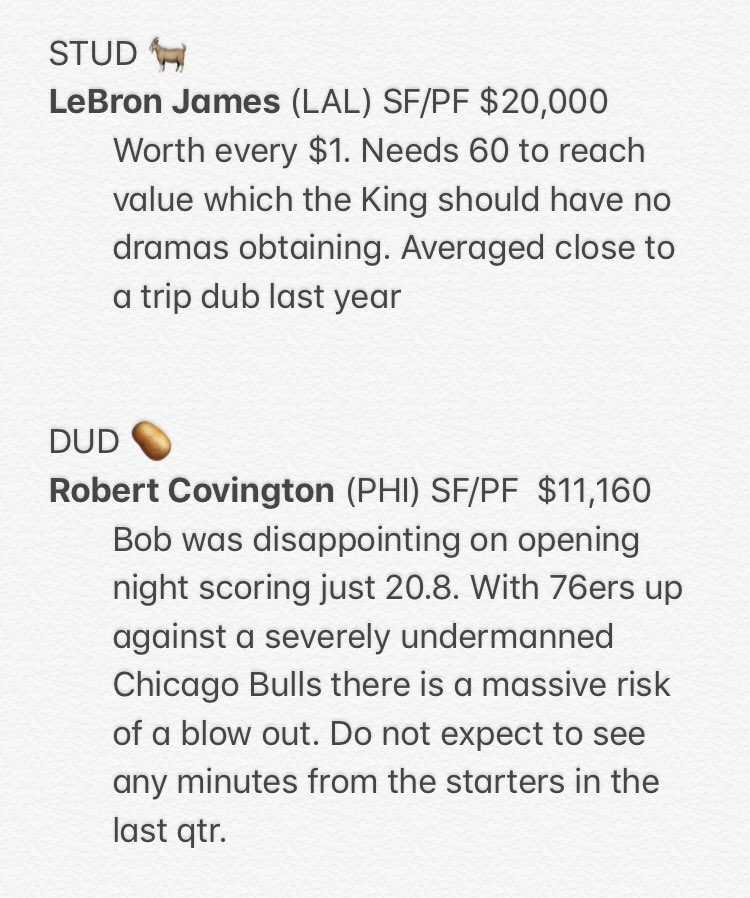 threeballdfs's tweet photo. JOCK’S STUD &amp; DUD OF THE DAY #NBA⁠ ⁠⁠ ⁠ #dfs #FantasyBasketball #draftstars #splashncash https://t.co/FLXJnAfSfl