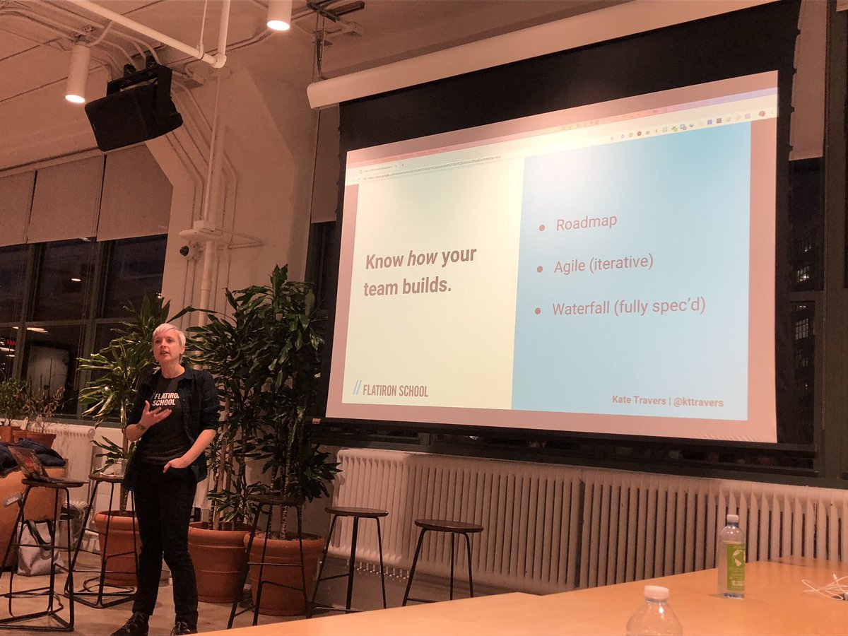 We’re watching <a href="/kttravers/">Kate Travers</a> discuss the importance of processes when working with engineers at <a href="/StrtupBoost/">StrtupBoost</a>’s How to Launch a Startup event