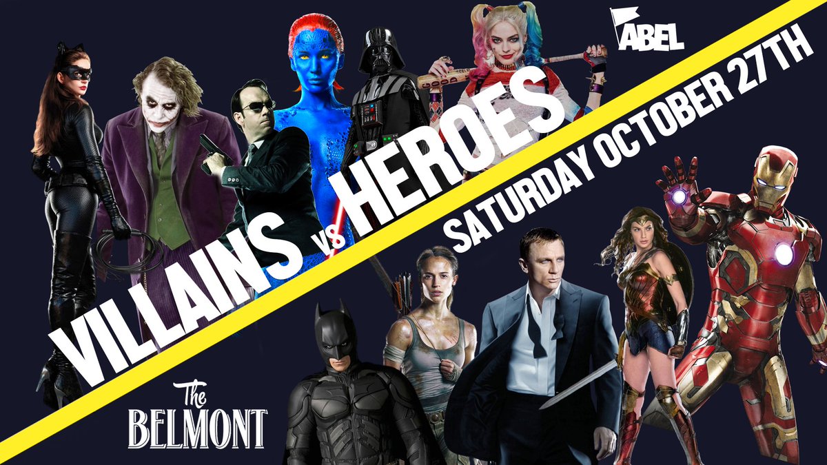 We are 9 DAYS away from Halloween! Tickets are available through Eventbrite for our FINAL Halloween Party, Villains vs. Heroes.