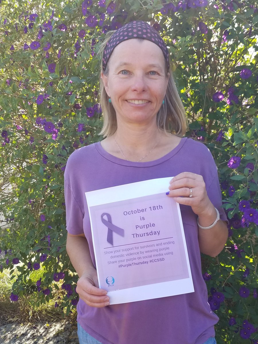 AnjaSJones's tweet photo. It’s time to speak up and raise awareness about #domesticviolence. Domestic violence is unacceptable! #PurpleThursday #PutANailInit #DVAM #NUScholars  #NUEverywhere https://t.co/nemi9FB6D6