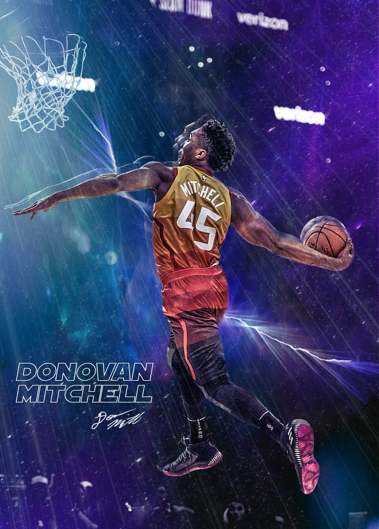 芸術写真 Michael Donovan poster Donovan Mitchel #45 | Utah Jazz :: Behance
