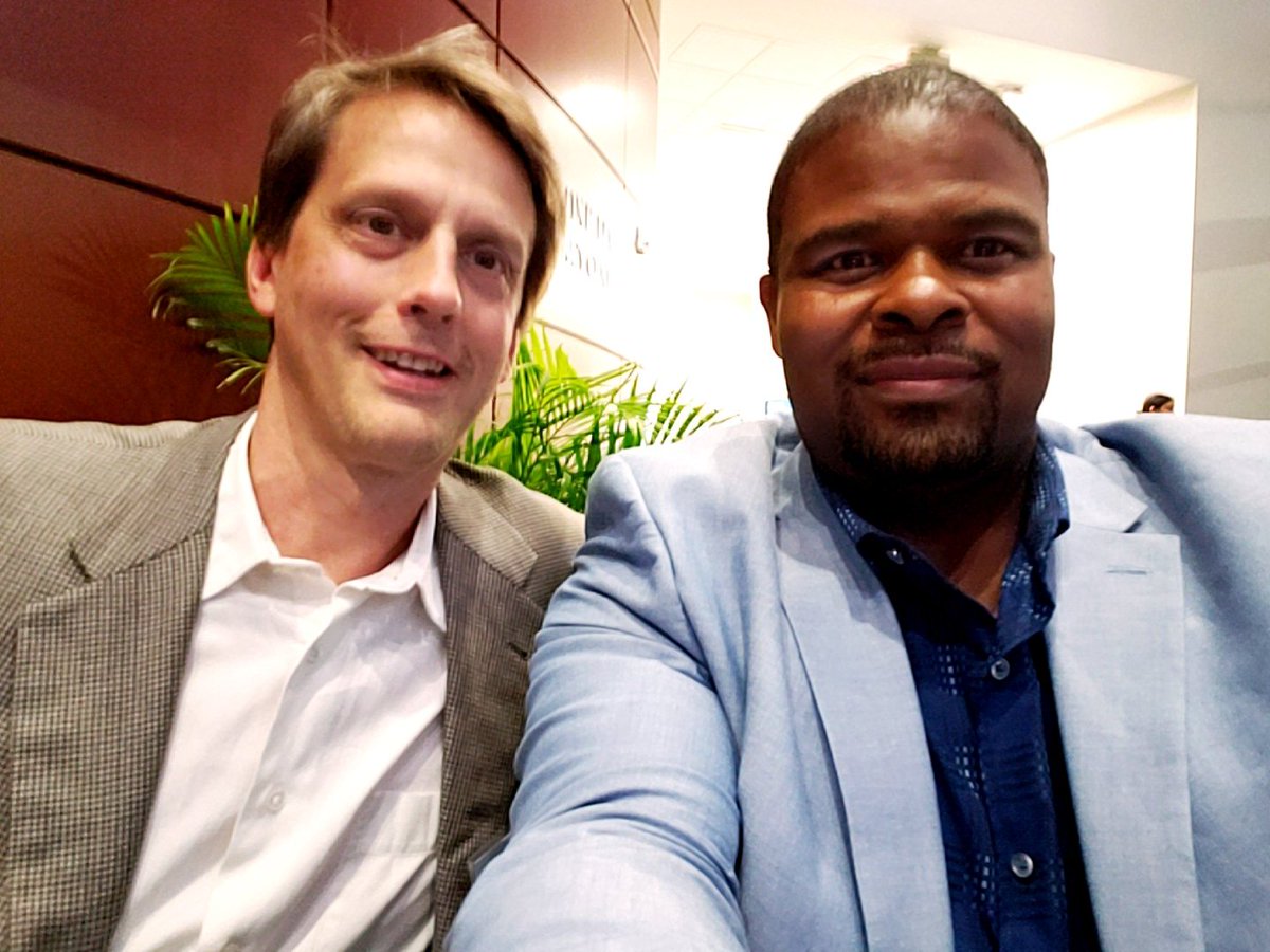 Dr. <a href="/JackWJudy/">Jack Judy</a>, Director of <a href="/UFNIMET/">NIMET</a>, is exploring ideas with Prof. Darren Hutchinson @DissentingJ from <a href="/UFLaw/">UF Levin College of Law</a>, at a Workshop on Law and Technology