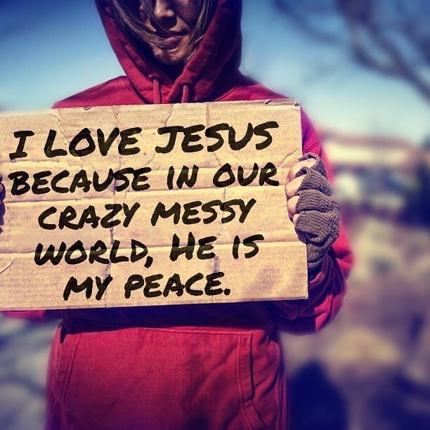 sharedailyfaith's tweet photo. I love jesus because in our crazy messy world, he is my peace.

Follow for daily inspiration

#lovematters #trustgod #scriptures #christianwomen #neverquit #sharethegospel #spreadthelove #motivationalquotes #sharejesus #keepinggodfirst #youareloved #lordgod #christ https://t.co/gwCwlqe0pK