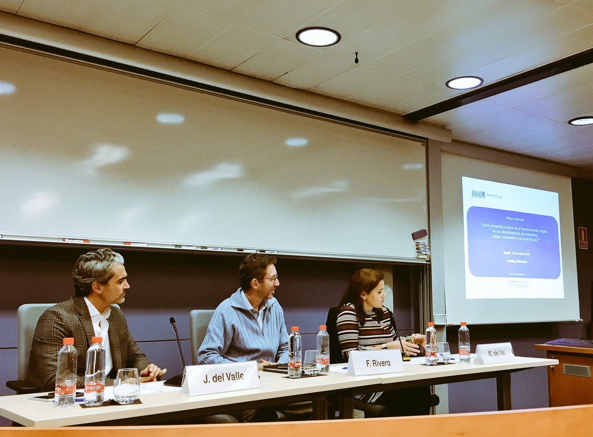 Marietelg's tweet photo. Visión presente y futura de la transformación digital en los dept. de marketing en @ESADE #ESADEmk. Visión B2B @northgate_es @mdelvalr y B2C @lorealparis_es @jaimedlvll . Muchas gracias por esta interesante visión de los dos lados! https://t.co/Axu3sfJVDc