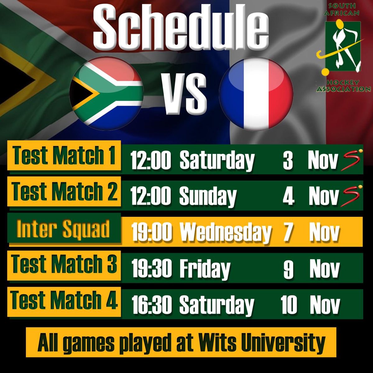 Thank you SuperSport... donation boxes at all games please support our SA men going to be Epic