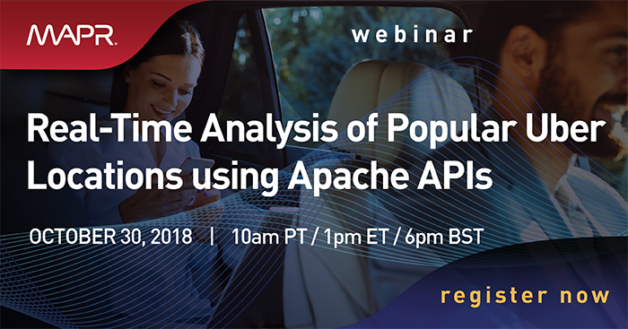alanfischer85's tweet photo. #MapRWebinar: Real-Time Analysis of Popular Uber Locations using Apache APIs. Join @MapR on 10/30 at 10:00 AM PST to learn more about Apache Spark’s Machine Learning and Structured Streaming, both built on top of DataFrame APIs. Register now at https://t.co/ozT48gn765 https://t.co/u09lytCSpQ