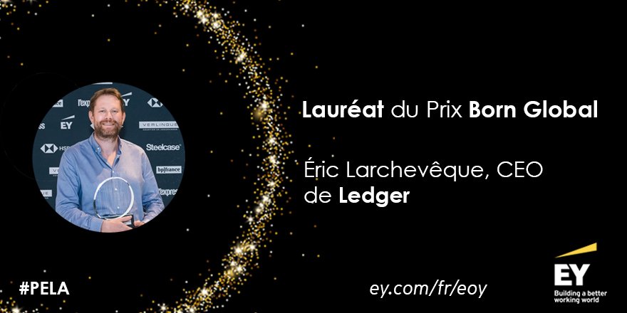 Félicitations à <a href="/EricLarch/">Eric Larchevêque</a>, CEO de <a href="/LedgerHQ/">LedgerHQ</a> et lauréat du Prix Born Global 2018 ! #PELA
