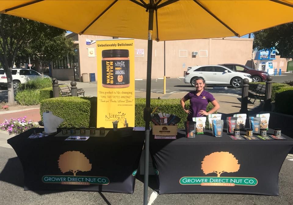 NuttyGourmet's tweet photo. Let's take a look back at our summer at the Farmer's Market! ☀️ 😀 #tbt #Hughson #Oakdale #Turlock #walnutbutter #flavoredwalnuts #thenuttygourmet #ThrowbackThursday https://t.co/XOw3PLsY5o
