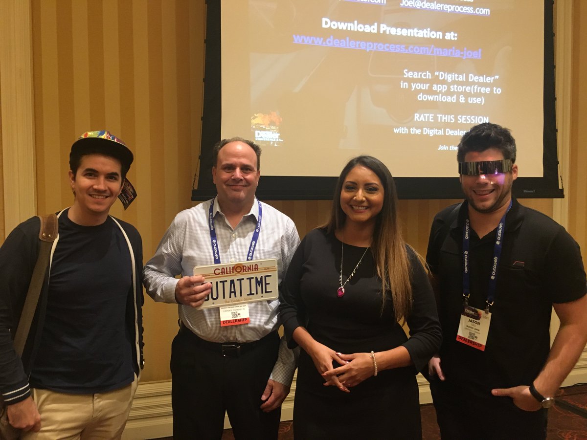 dealereprocess's tweet photo. Thanks for hanging out with Maria and Joel today at #digitaldealer25! Were you unable to attend? Learn more about their BACK TO THE FUTURE presentation here: https://t.co/xHIEmukq42 #dd25 #dealereprocess #dep #automotivewebsites https://t.co/NV0wQURI36