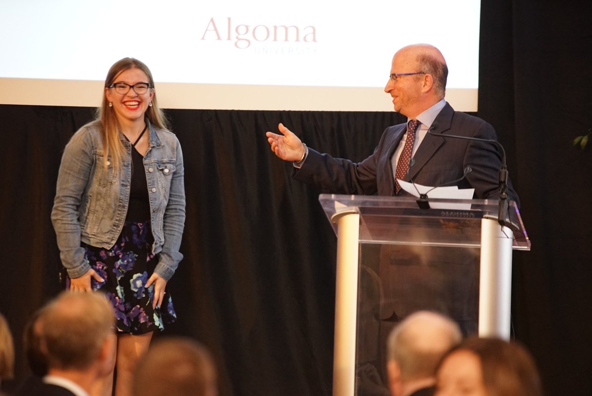 AlgomaU's tweet photo. Thanks to everyone who made last night's John R. Rhodes Scholarship Dinner an incredible success. It was our honour to recognize this year's scholarship winner as well as the Hollingsworth family for their outstanding contributions to our community. #soomill #watertowerinn https://t.co/Ck7SUrdSZG