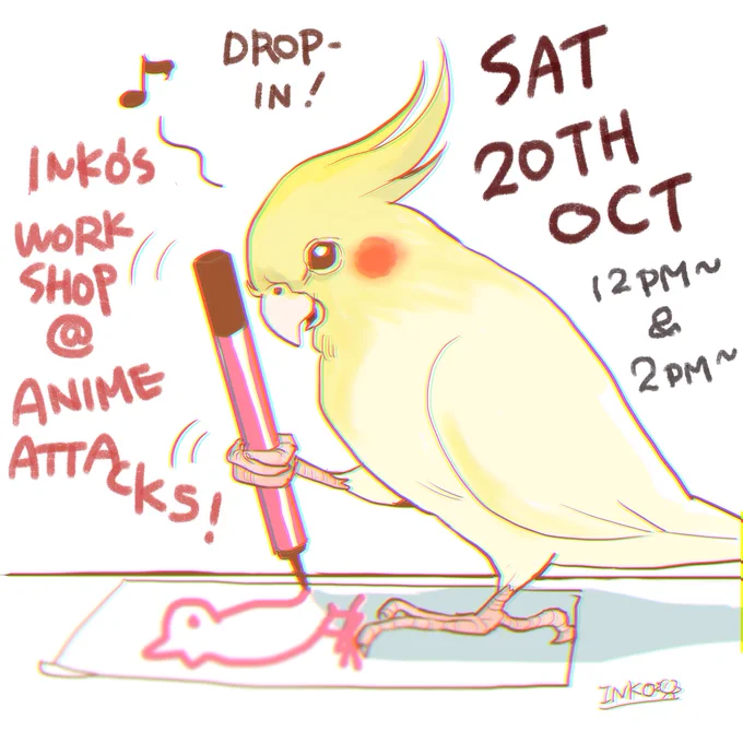 This weekend! Inko's casual dro-in manga workshops @ Anime Attacks! Gateshead 0:00-1:30pm, 2-3:30pm @ Headworks in Gateshead Central Library. 
Event ticket: £6 https://t.co/vz6ekQiblU
Official site: https://t.co/NH4l3L7dkJ 
@attacks_anime 
