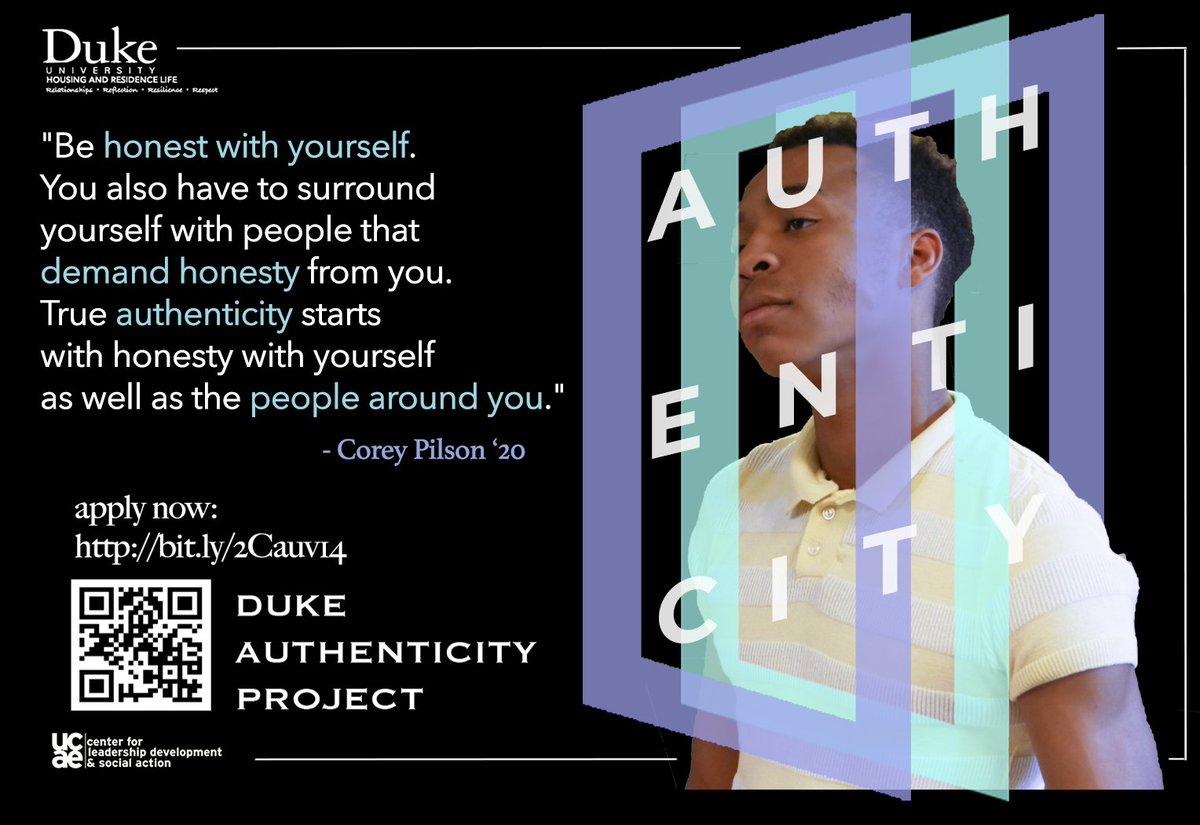 DukeLDSA's tweet image. Want to explore authenticity at Duke? Looking for something to do Nov. 2-3? If you're a first-year, visit bit.ly/2Cauv14 for more information on the Duke Authenticity Project, a retreat dedicated to authenticity. Only one more day to apply!