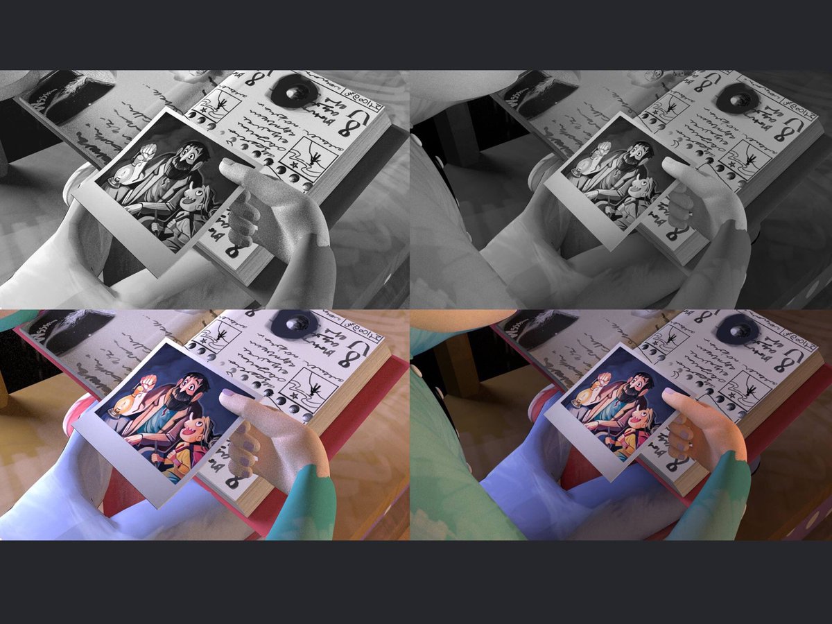 StarsStruck2018's tweet photo. Our team has been making huge strides with polishing our scenes! Checkout the before and after photos! The first picture is an early rendition of the shot and the second photo is the final product!  #siggraph #3D #IUPUI #SOIC #Animation https://t.co/WoE70BJOVa